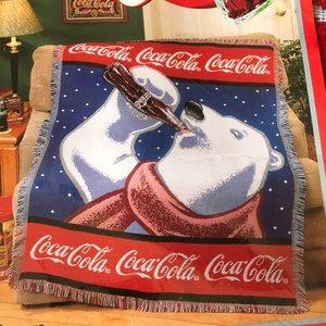 Coca Cola Acrylic Jacquard Throw